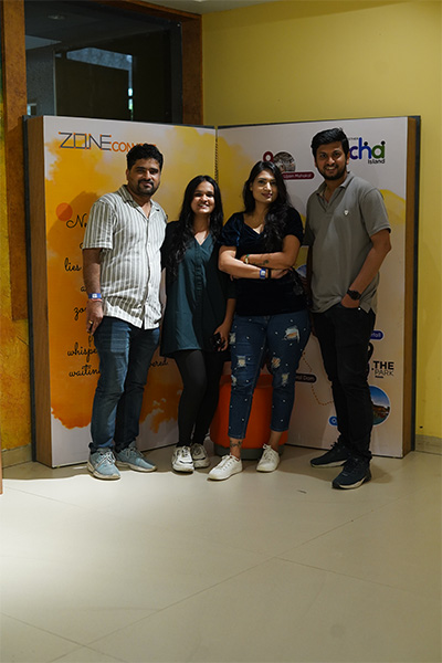 Team members at the Simcha Island photobooth